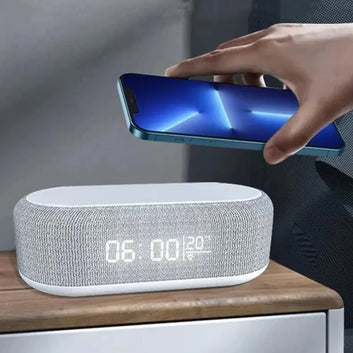 Wireless Chargers Pad Stand Alarm Night Light